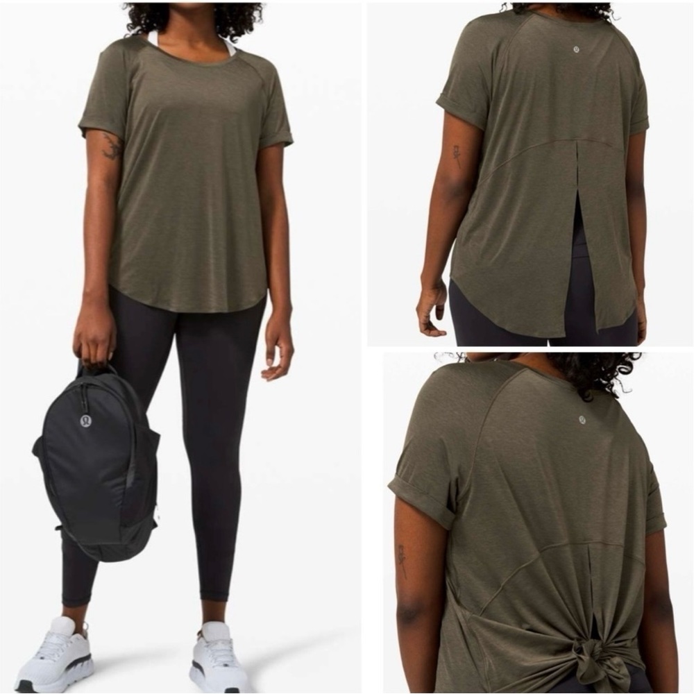 Lululemon Open Up Tie Back Tee